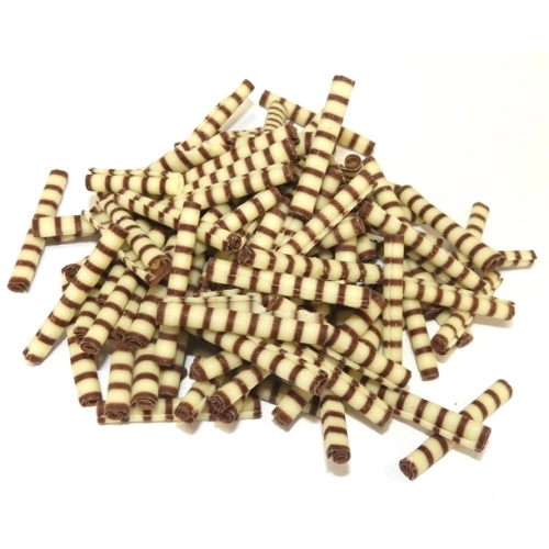 Rurki czekoladowe 52% dekoracja tort monoporcje czekolada rolsy mix 30g